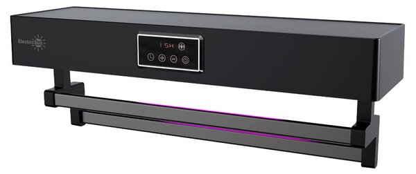 Asciugasalviette Elettrico con Disinfettante UV per Bagno/Cucina, a parete, L60cm, 450W, ElectricSun Standard Nero