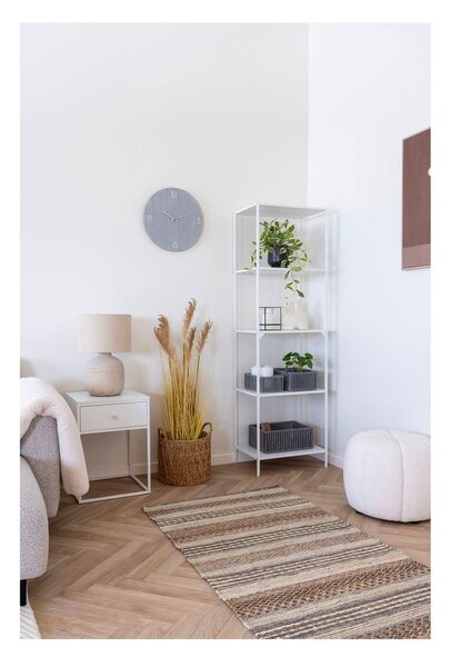 Sgabello in tessuto bouclé bianco Paisley - House Nordic