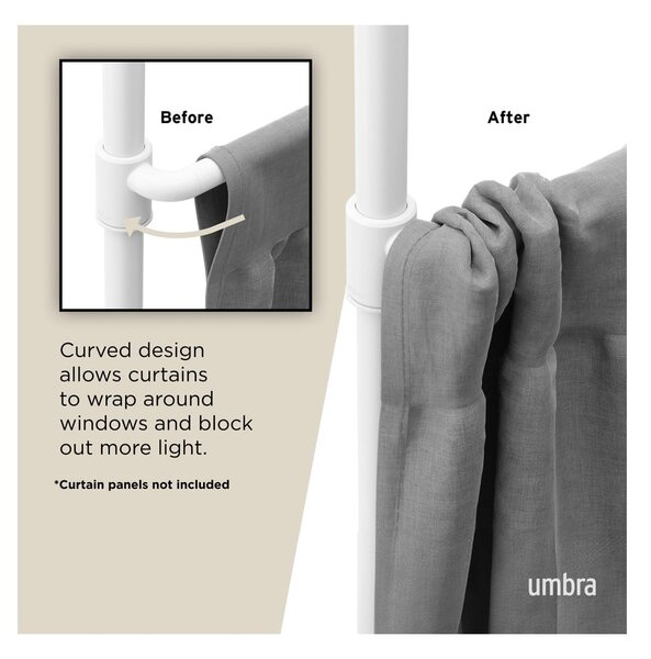 Telaio divisorio per tende bianco in acciaio Anywhere – Umbra