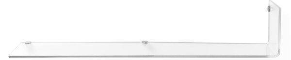 Mensola In Plexiglass Trasparente RIGHT Dimensioni 76x20x h 12,5 cm - Portata Max 4 kg ideale camere da letto o angoli di casa colore trasparente