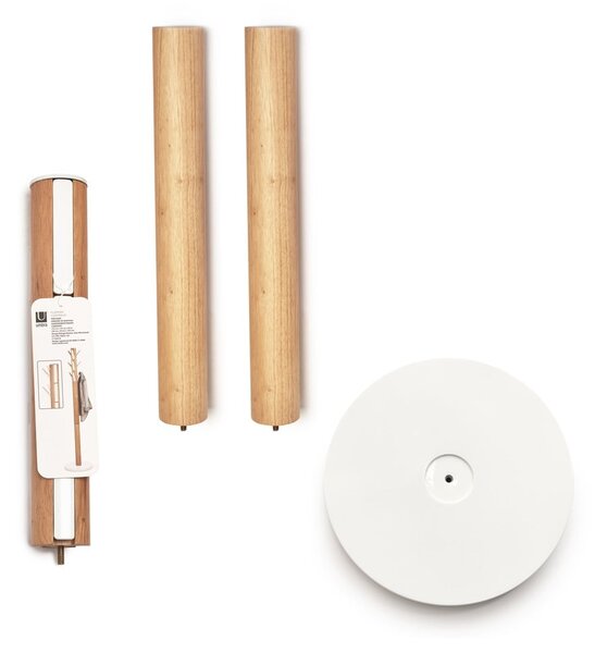 Appendino in legno bianco in gomma naturale Flapper - Umbra