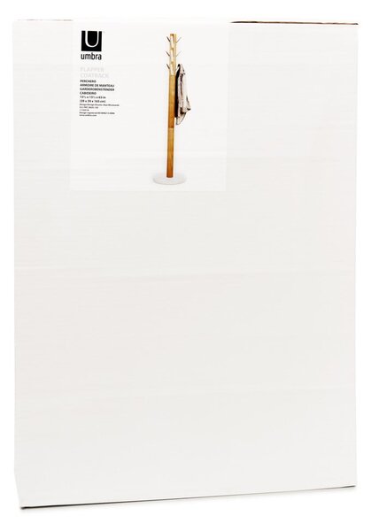 Appendino in legno bianco in gomma naturale Flapper - Umbra