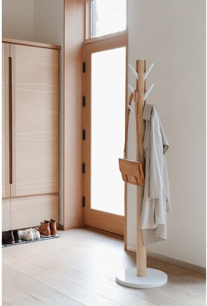 Appendino in legno bianco in gomma naturale Flapper - Umbra