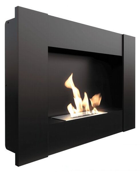 Camino Bioetanolo da Parete BRAVO2 T�V Nero - Dimensioni 90.2x17.4x65 cm, Peso 22.6 kg, Materiale di Alta Qualit�, Sicurezza Certificata T�V