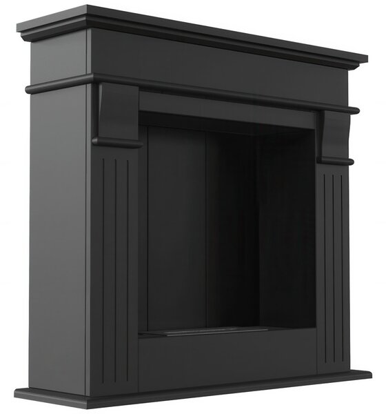 Camino Bioetanolo AUGUST T�V Nero Auto-Assemblaggio - Ecologico, Sicurezza Certificata, 95x28x87 cm, 86 kg