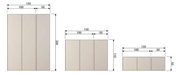 Armadio modulare in legno di pino crema 100x200 cm Daily - vtwonen