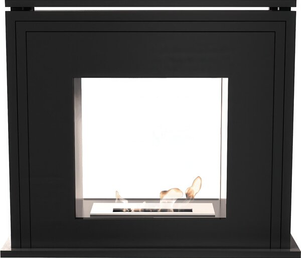 Camino a Bioetanolo JUNE T�V Nero - Facile Installazione, Sicurezza Certificata, Dimensioni 80x27.5x67.9 cm