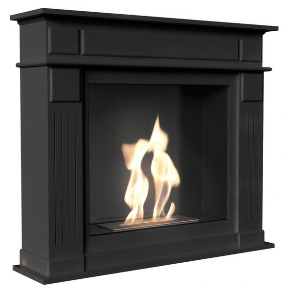 Camino Bioetanolo November T�V Nero - Acciaio e MDF, Dimensioni 115x29.5x101.3 cm, Ecologico e Sicuro