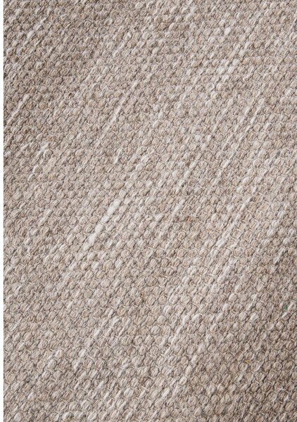 Tappeto beige tessuto a mano in lana 60x90 cm Pradesh Linen White - Elle Decoration