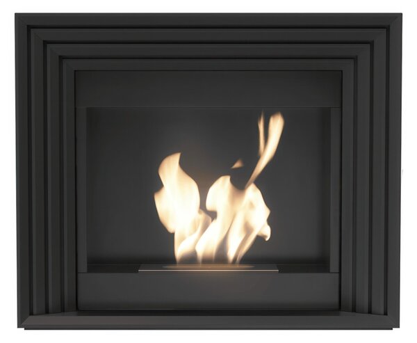 Camino Bioetanolo PLANET T�V Nero - Altezza 98cm, Dimensioni 115x33x98 cm, Acciaio e MDF