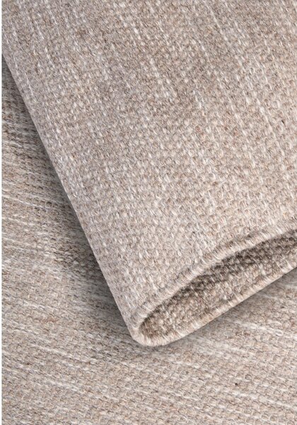 Tappeto beige tessuto a mano in lana 60x90 cm Pradesh Linen White - Elle Decoration