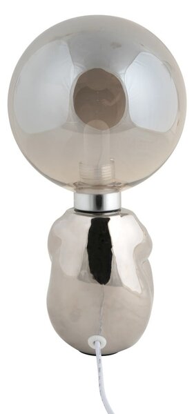 Lampada da tavolo per bambini argentata Joey – Leitmotiv