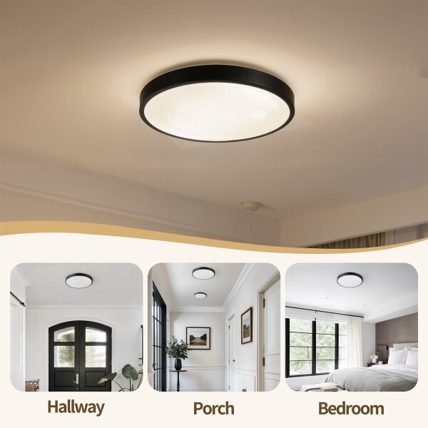 Brilagi - Lampada LED dimmerabile GLASS POOL DOUBLE LED/48W/230V 40 cm nera + telecomando