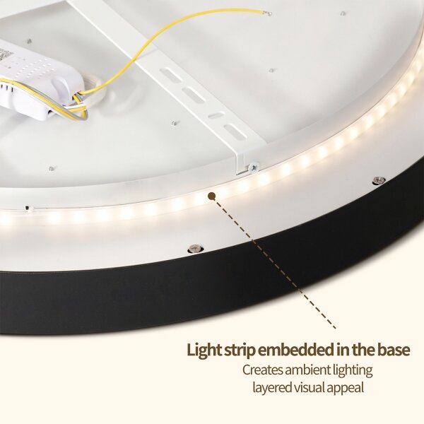 Brilagi - Lampada LED dimmerabile GLASS POOL DOUBLE LED/80W/230V 60 cm nero + telecomando