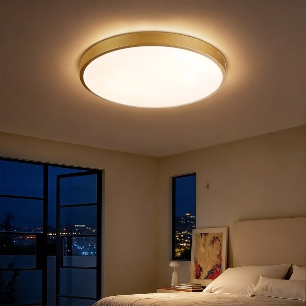 Brilagi - Lampada LED dimmerabile GLASS POOL DOUBLE LED/60W/230V 50 cm dorata + telecomando