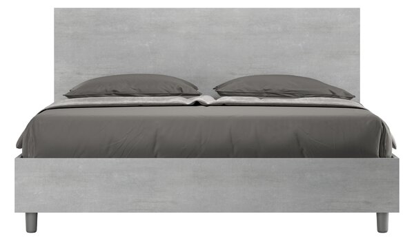 Letto Matrimoniale 160x190 cm Senza Rete Testata Dritta New Egos Cemento