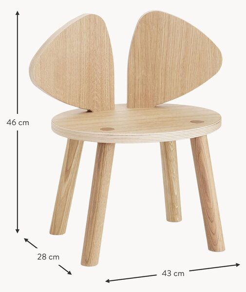 Sedia per bambini in legno Mouse