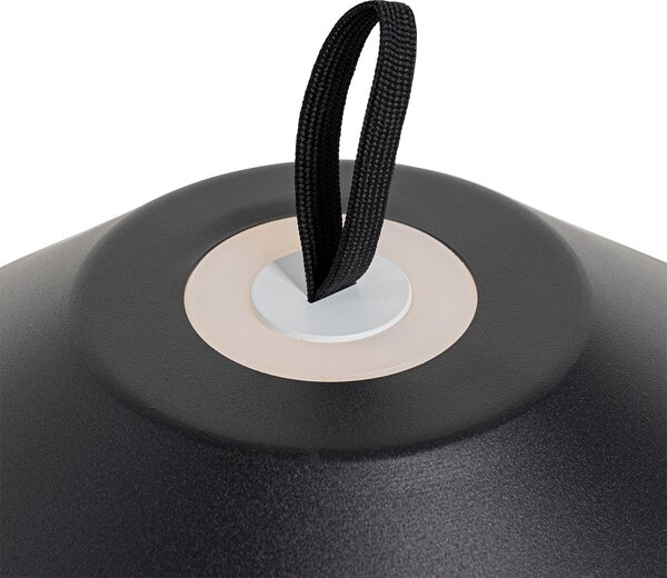 Set di 2 lampade da tavolo a fungo nere con LED ricaricabile - Ivan