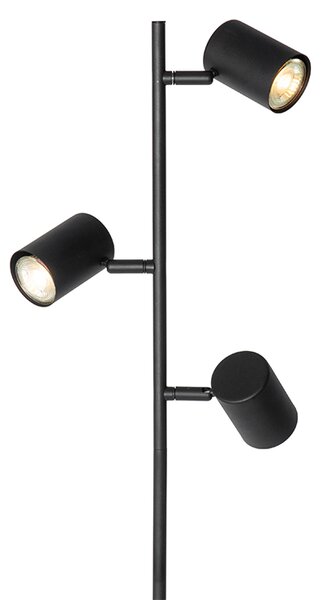 Lampada da terra smart nera a 3 luci incl. 3 Wifi GU10 50mm - Jeana