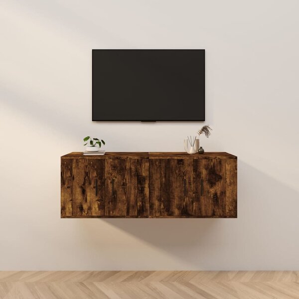 Mobile TV，Mobile Porta TV Salotto，Supporto per TV da Soggiorno Rovere  Marrone 100x35,5x45 cm