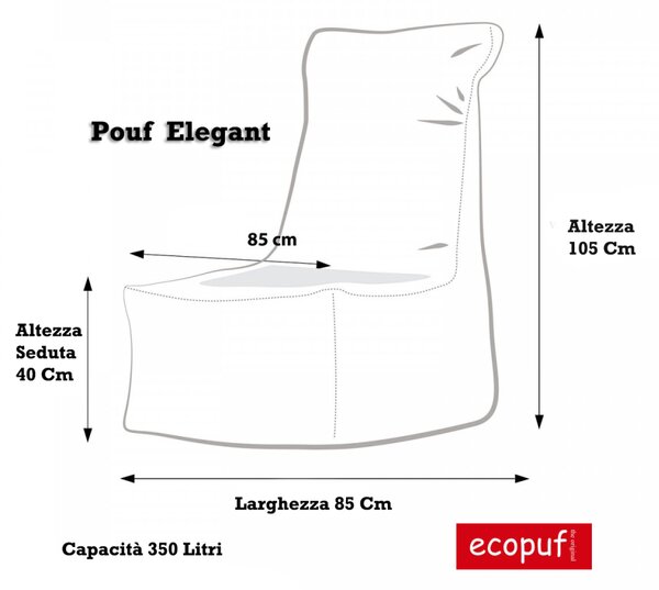 Cover pouf poltrona sacco seduta ecopelle