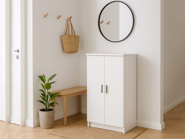 Scarpiera classica 2 ante bianca opaca 54x108h cm - Abram