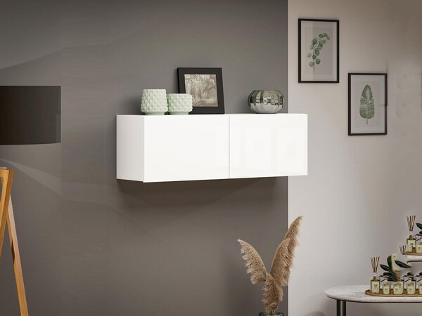 Pensile bagno 112x37h cm bianco lucido - Ostrense