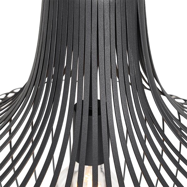Lampada a sospensione moderna nera 48 cm - Saffira