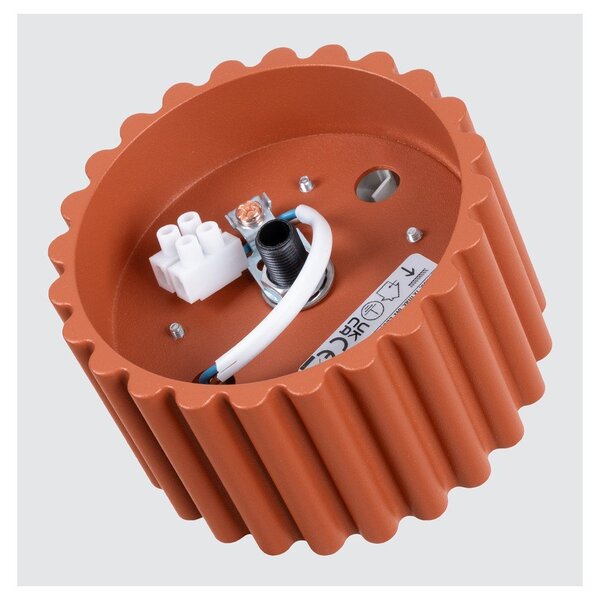 Faretto color terracotta in metallo ø 10 cm Zora – Sollux