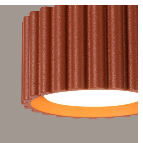 Faretto color terracotta in metallo ø 10 cm Zora – Sollux
