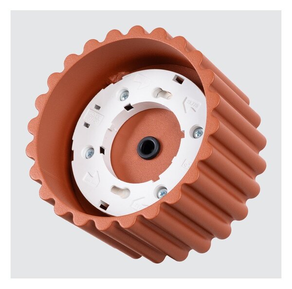 Faretto color terracotta in metallo ø 10 cm Zora – Sollux
