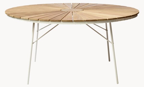 Tavolo da giardino rotondo con piano in legno di teak Ellen, varie misure