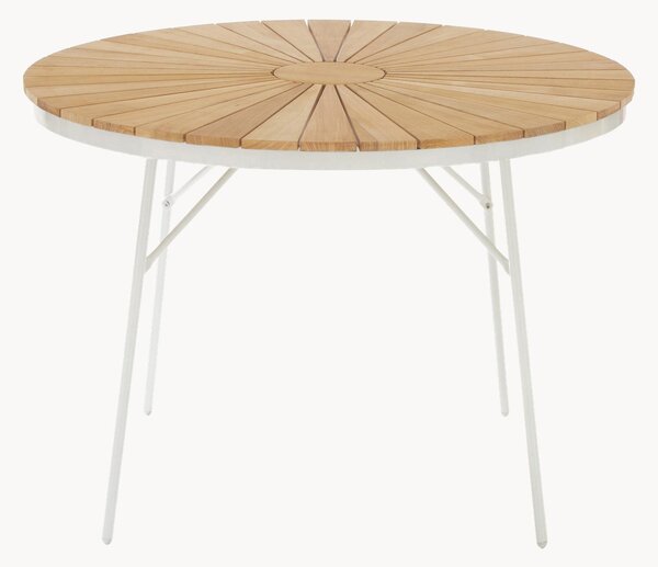 Tavolo da giardino rotondo con piano in legno di teak Ellen, varie misure