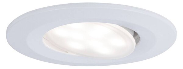 Paulmann Calla bianco, dimmerabile e orientabile, 4.000 K, 9 cm, set da 3 Calla,, Bianco / Opale, Bagno, Plastica, Moderno
