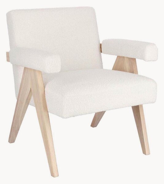 Poltrona con gambe in legno di caucciù Faiza