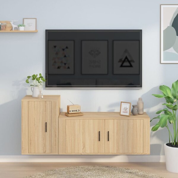 Set di mobili PROVENZA Rovere Pietrato/Bianco Opaco - PORTA TV