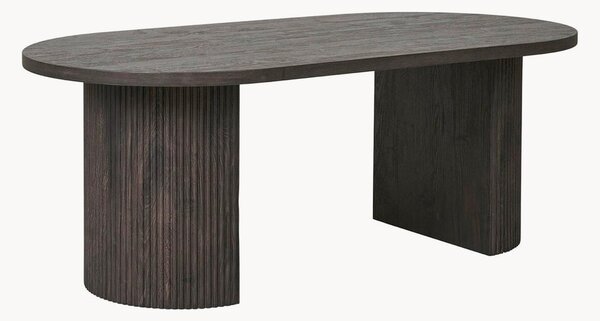 Tavolino da salotto ovale effetto legno Boavista