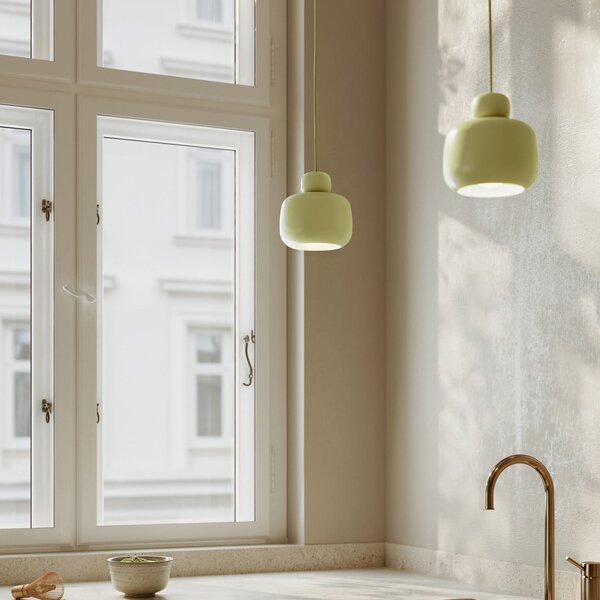 Lampada a sospensione Woud, Stone, dimmerabile, Verde, Cucina, Metallo, Design