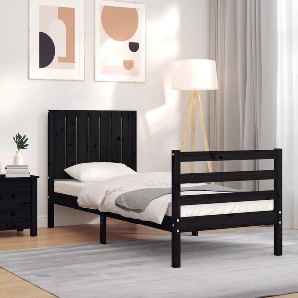 Letto adulto, Giroletto con Testiera, Letto singolo 100x200 cm in Legno  Massello vidaXL