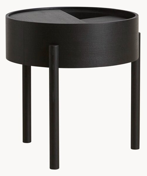 Tavolino rotondo in legno con vano contenitore Arc