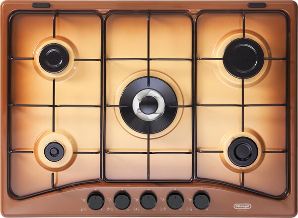 De Longhi Piano Cottura a Gas 5 Fuochi 70 cm colore Terre de France - FFT 57 ASV