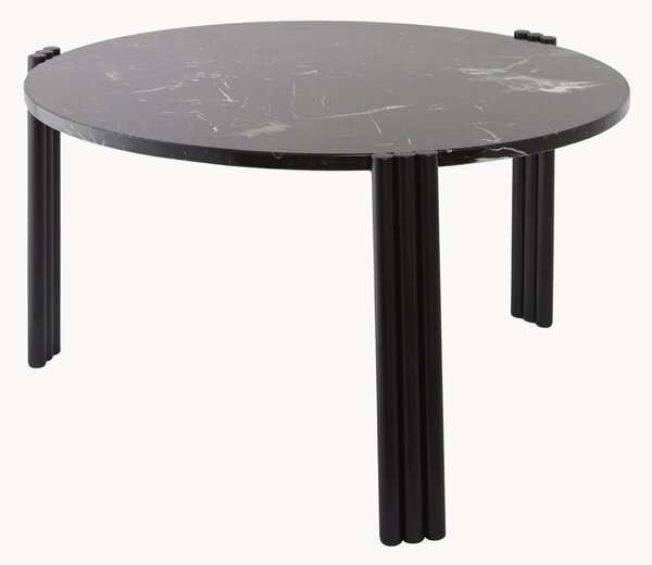 Tavolino rotondo con piano in marmo Tribus