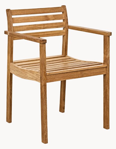 Sedia da giardino in legno di teak con braccioli Rosenholm