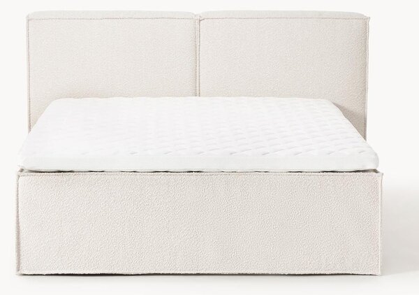 Letto boxspring in bouclé Lennon