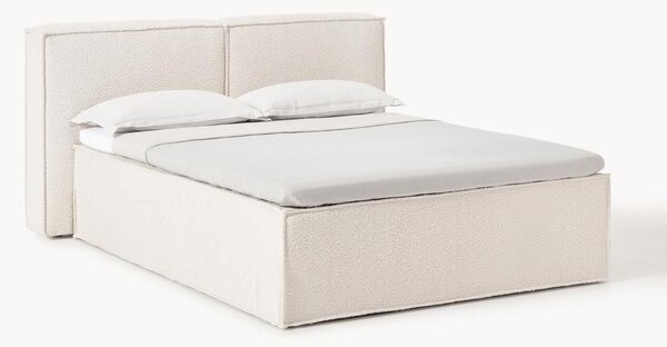 Letto boxspring in bouclé Lennon