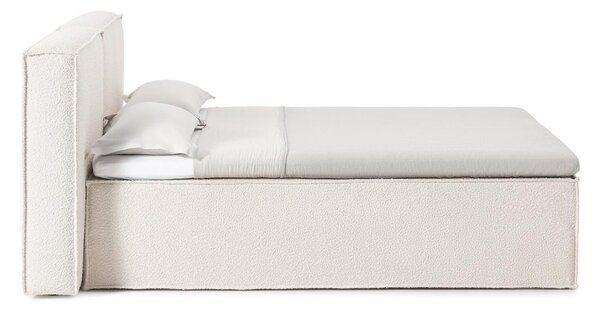 Letto boxspring in bouclé Lennon