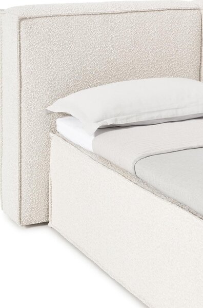 Letto boxspring in bouclé Lennon