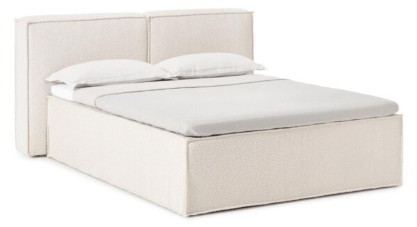 Letto boxspring in bouclé Lennon