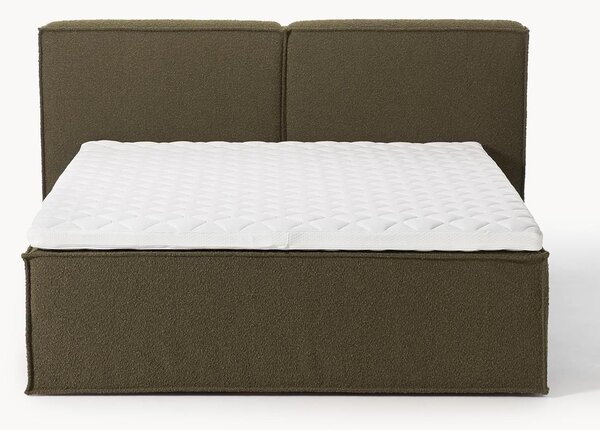 Letto boxspring in bouclé Lennon