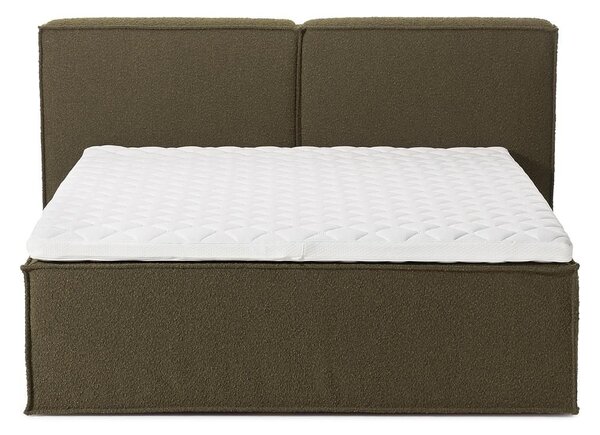 Letto boxspring in bouclé Lennon